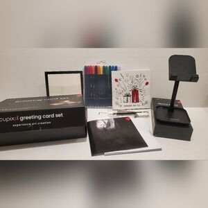 Cupix Greeting Card Set with Phone Stand and Markers